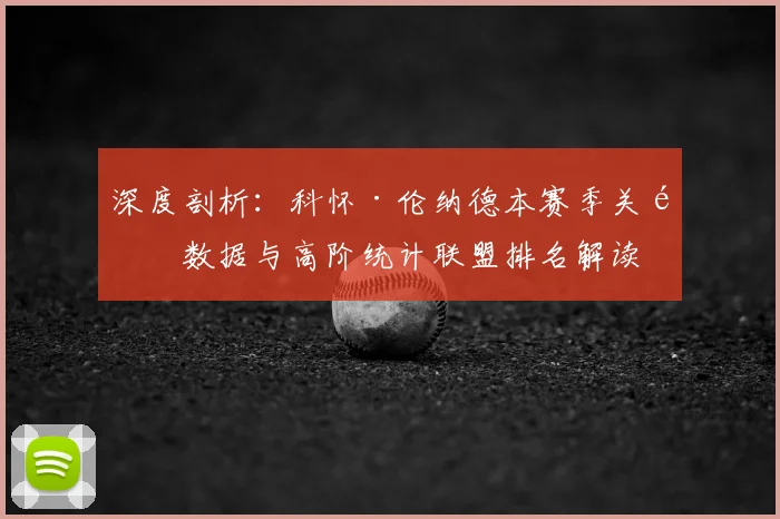深度剖析：科怀·伦纳德本赛季关键数据与高阶统计联盟排名解读